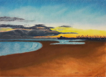 Obra contemporánea nombrada « Sunrise sea », Hecho por M@LH0RN€