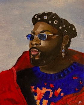 Obra contemporánea nombrada « Damso », Hecho por ALEXIAARTISTE