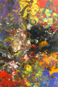 Obra contemporánea nombrada « Pich' magic abstract art 187 1 », Hecho por PICH