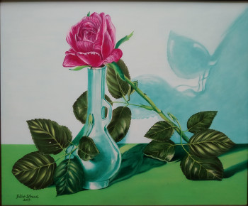 Obra contemporánea nombrada « Une rose. », Hecho por DIDIER SITAUD