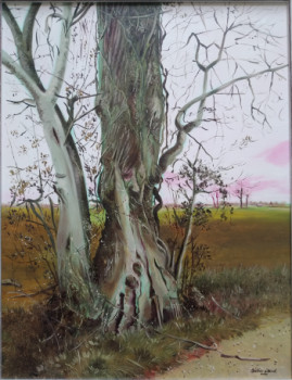 Obra contemporánea nombrada « Un arbre en automne. », Hecho por DIDIER SITAUD