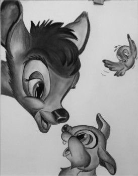 Obra contemporánea nombrada « Bambi et Panpan », Hecho por CHLOé SCHATZ