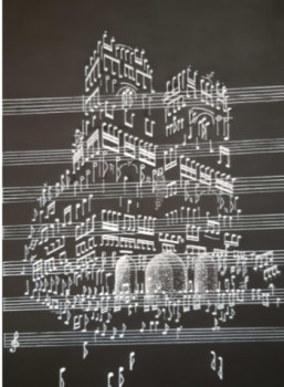 Obra contemporánea nombrada « NOTRE DAME », Hecho por MICHEL MORLOT