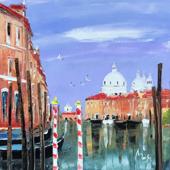 Obra contemporánea nombrada « le grand canal , venise », Hecho por LOUIS MAGRE