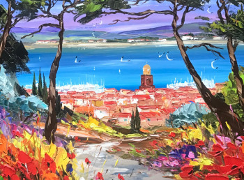 Obra contemporánea nombrada « week end a st tropez », Hecho por LOUIS MAGRE