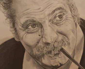 Obra contemporánea nombrada « Brassens », Hecho por VIVIANE MERCADAL