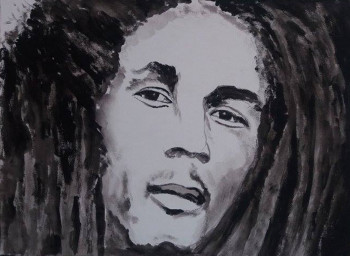 Obra contemporánea nombrada « bob marley », Hecho por SUZON