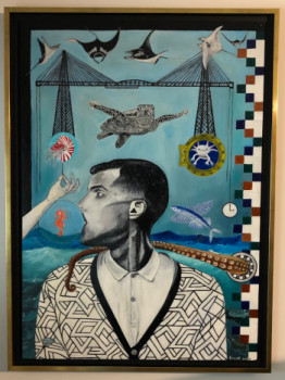 Obra contemporánea nombrada « Stromae 3 ( L’habitant des profondeurs ) ... », Hecho por FRANK