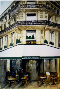 Obra contemporánea nombrada « Les deux magots », Hecho por RICHARD LUBERT