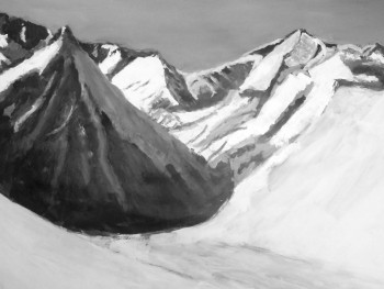 Obra contemporánea nombrada « Les Deux Alpes », Hecho por HUSSONJF