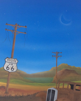 Obra contemporánea nombrada « 622.   Route 66 », Hecho por IVE FONTAINE