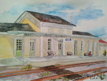 Obra contemporánea nombrada « Gare de St Jean d'Angély », Hecho por BARTLET-DROUZY