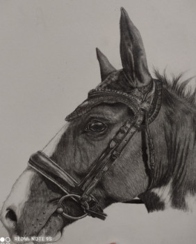 Obra contemporánea nombrada « Cheval », Hecho por KINAYE.DESSIN