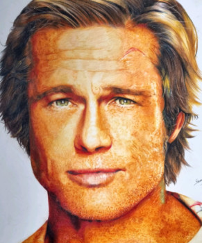 Obra contemporánea nombrada « Brad Upon a Time... in Hollywood », Hecho por SCOTTY_ARTIST