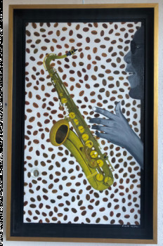 Obra contemporánea nombrada « Papa Groove ( Manu Dibango ) », Hecho por FRANK