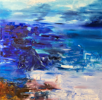 Obra contemporánea nombrada « Côte Océane », Hecho por NATHALIE VAZQUEZ