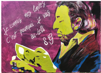 Obra contemporánea nombrada « Gainsbourg et le billet de banque », Hecho por SILVIA  PANZA