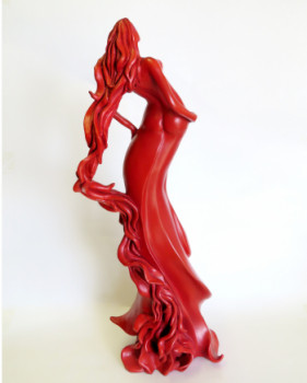 Obra contemporánea nombrada « Red is The New Black », Hecho por MYR SCULPTURES