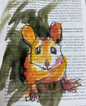 Obra contemporánea nombrada « ma petite souris 1 », Hecho por VIVIANE LESZCZYNSKI