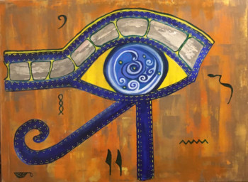 Obra contemporánea nombrada « oeil d'Horus 1 », Hecho por ASZOOM