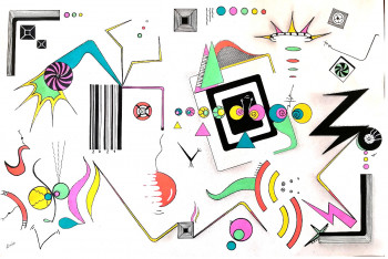 Obra contemporánea nombrada « Code zoo », Hecho por DODO