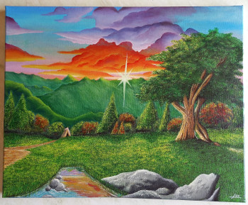 Obra contemporánea nombrada « Lumière », Hecho por LENNY DURANTEAU