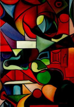 Obra contemporánea nombrada « abstraction », Hecho por AMARELY