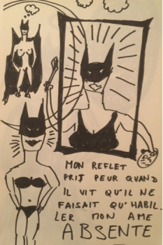 Obra contemporánea nombrada « batman fugue state, doubles the disguises by crossdressing, batwoman...not », Hecho por DAVID SROCZYNSKI