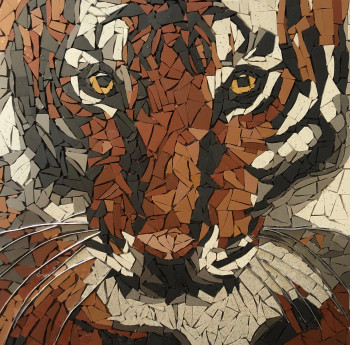 Obra contemporánea nombrada « Tigre », Hecho por SHASHALIMAR