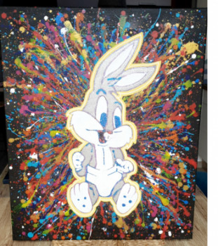 Obra contemporánea nombrada « Baby bugs bunny », Hecho por FLOCO