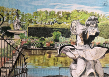 Obra contemporánea nombrada « Le jardin de Boboli. », Hecho por PIRDESSINS