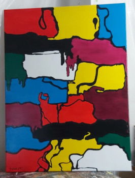 Obra contemporánea nombrada « Tableau moderne abstrait 6 », Hecho por PATRICE PAINTING