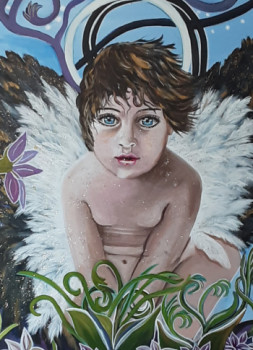 Obra contemporánea nombrada « Petit ange », Hecho por TANOPOULOSART