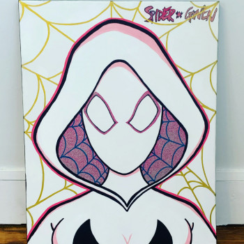 Obra contemporánea nombrada « Spider gwen », Hecho por KOCOPOPART