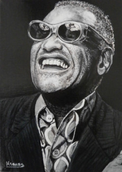 Obra contemporánea nombrada « RAY CHARLES », Hecho por RICHY WAM K