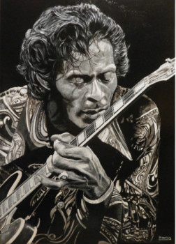 Obra contemporánea nombrada « CHUCK BERRY », Hecho por RICHY WAM K