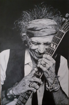 Obra contemporánea nombrada « KEITH RICHARDS », Hecho por RICHY WAM K