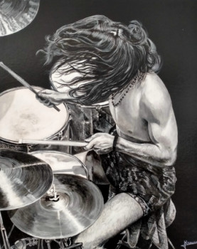 Obra contemporánea nombrada « DRUMMER », Hecho por RICHY WAM K