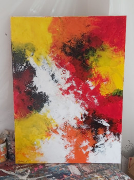 Obra contemporánea nombrada « Tableau moderne abstrait 14 », Hecho por PATRICE PAINTING