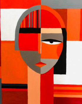 Obra contemporánea nombrada « Orange », Hecho por SOPHIE CABRIERES-DELAUNAY