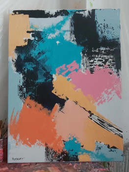 Obra contemporánea nombrada « Tableau moderne abstrait 21 », Hecho por PATRICE PAINTING