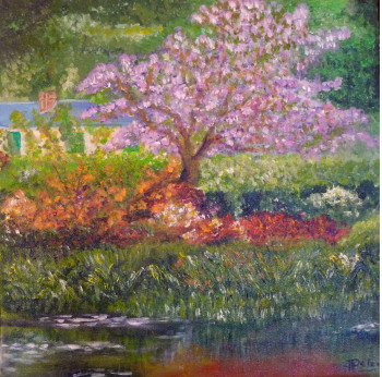 Obra contemporánea nombrada « Jardin de Giverny de Claude Monet », Hecho por PATRICIA DELEY