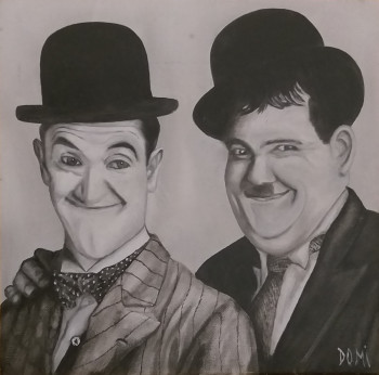 Obra contemporánea nombrada « Laurel et Hardy 2 », Hecho por DOMI