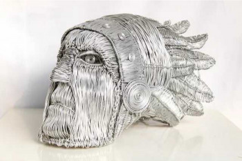 Obra contemporánea nombrada « Indian head », Hecho por TOM ALEXIS ROBERT