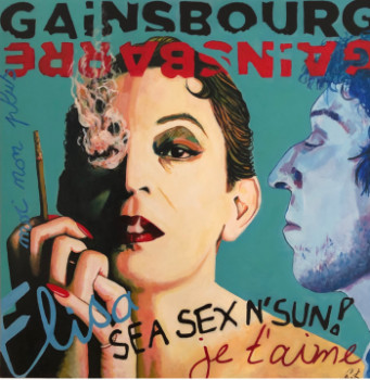 Obra contemporánea nombrada « Gainsbourg versus Gainsbarre », Hecho por M.PAK