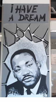 Obra contemporánea nombrada « Martin Luther King », Hecho por M.G