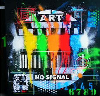 Obra contemporánea nombrada « NO SIGNAL », Hecho por CRAZYART DOMINIQUE DOERR