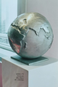 Obra contemporánea nombrada « GLOBE », Hecho por CRAZYART DOMINIQUE DOERR