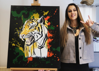 Obra contemporánea nombrada « Mister tiger », Hecho por CASSANDRA GOUNA