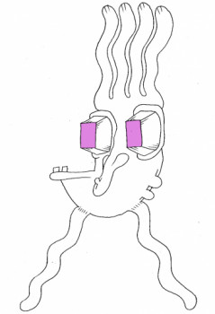 Obra contemporánea nombrada « Le ragout dans la bouche / 2022 », Hecho por TONTON TUTUT, DRESSEUR DE LARDONS
